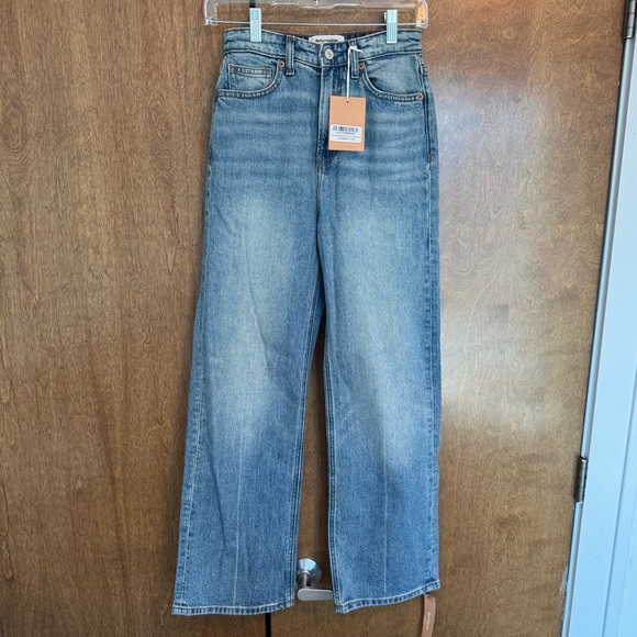 NWT Reformation High Rise Wide Leg Stretch Jeans in Merritt - Picture 2 of 5
